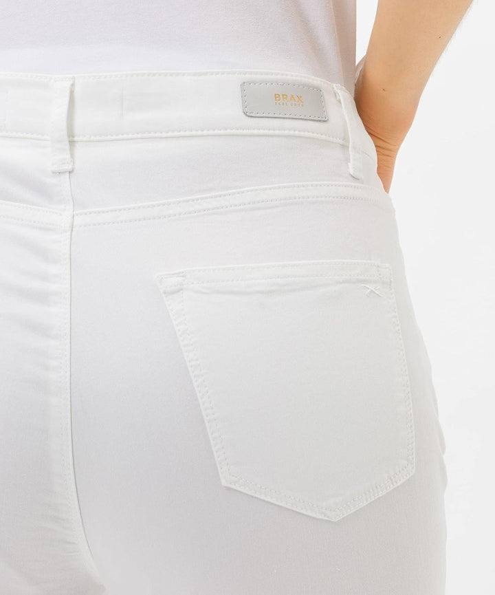 BRAX Damen Style Mary Capri Sommercapri Freizeithose 36 Weiss, 36 Wei&#xDF;