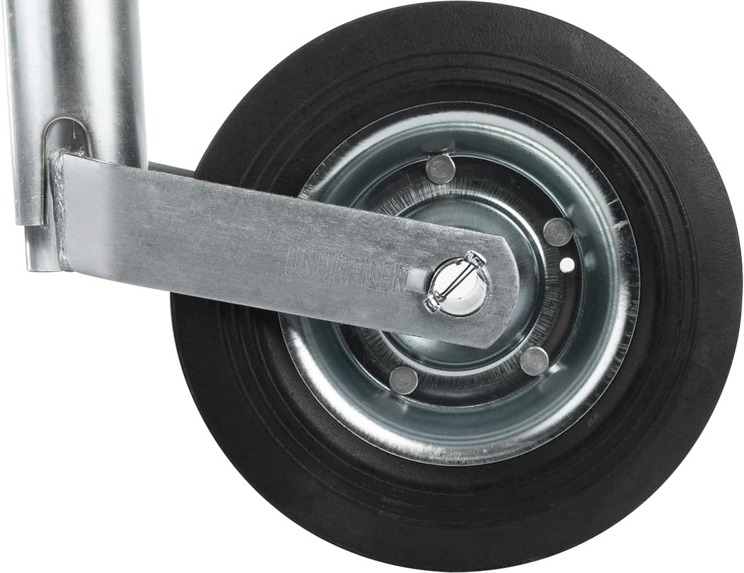 UNITRAILER Stützrad 150 kg 48 mm für Pkw-Anhänger Wohnwagen Trailer Höhe 505–730 mm Auszug 225 mm Vo