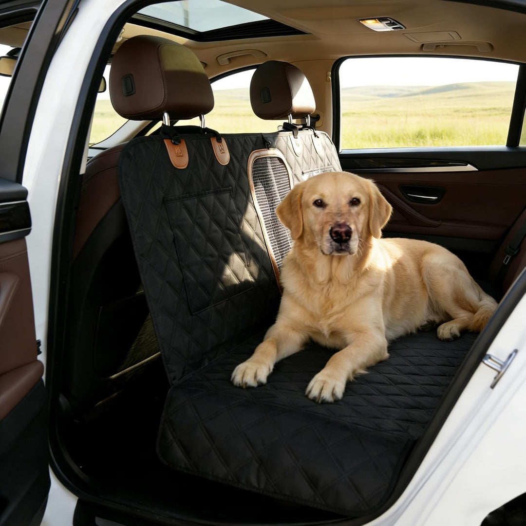 VERTAST Autoschondecke für Hund 137x147 cm, Hundedecke Auto Rückbank mit Sicherheitsgurt, 600D Oxfor