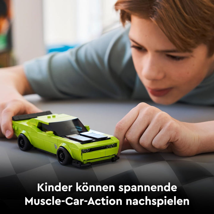 LEGO Speed Champions Dodge Challenger SRT Hellcat Sportwagen - Spielzeugauto mit 1 Minifigur zum Sam