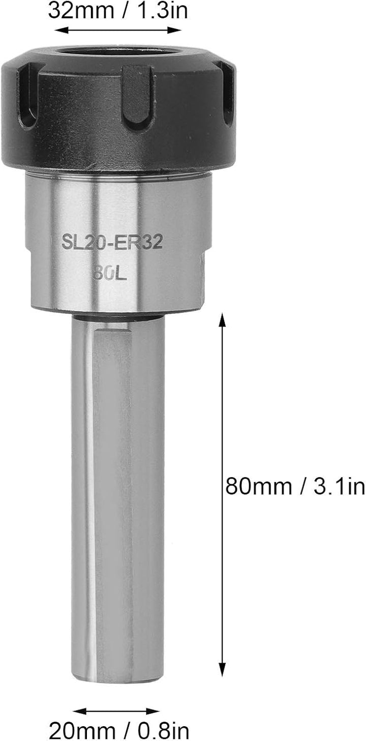 SL20-ER32-80L Spannzangen-Verlängerungsstange für Drehmaschinen, 20mm Zylinderschaft-Verlängerungsst