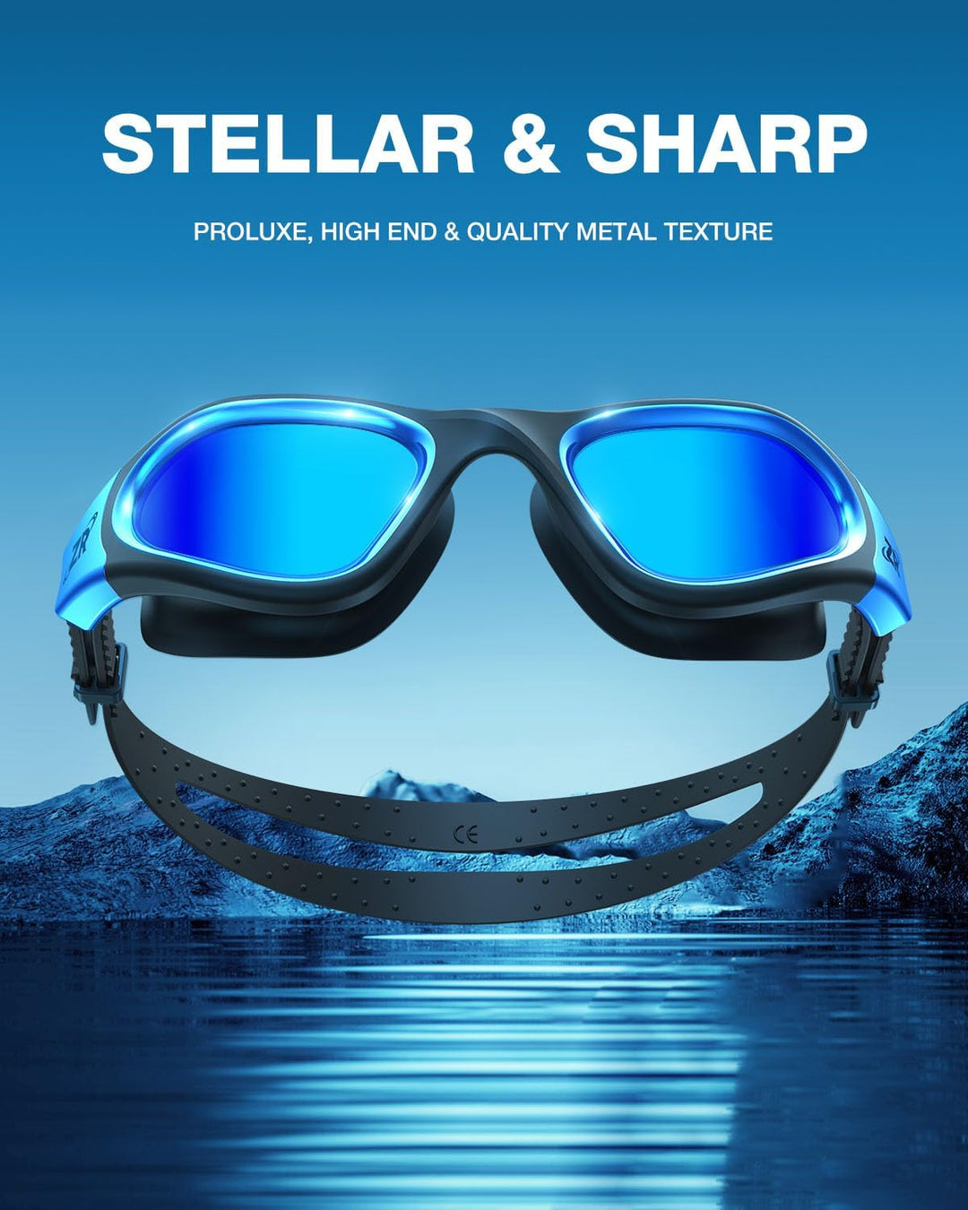 ZIONOR G1 - Polarisierte Schwimmbrille für Unisex und Erwachsene und Damen, beschlagfrei, 100% UV-Sc