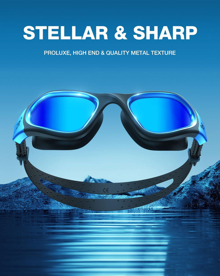 ZIONOR G1 - Polarisierte Schwimmbrille für Unisex und Erwachsene und Damen, beschlagfrei, 100% UV-Sc