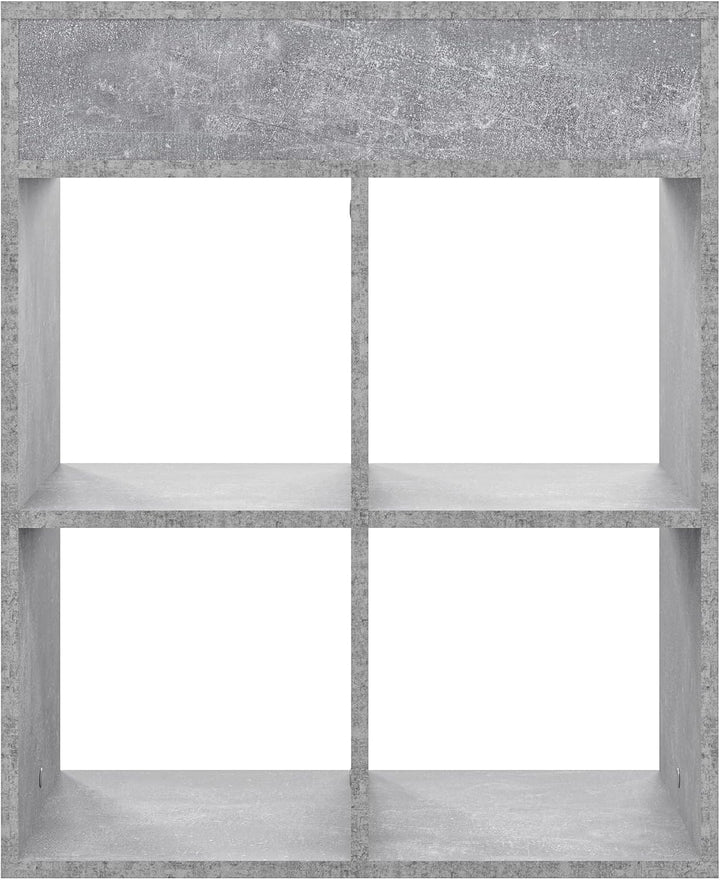 KOMTO Regal Beton - Bücherregal Standregal Würfelregal Büroregal 65,8 х 30,7 х 80,4 cm Bücherschrank