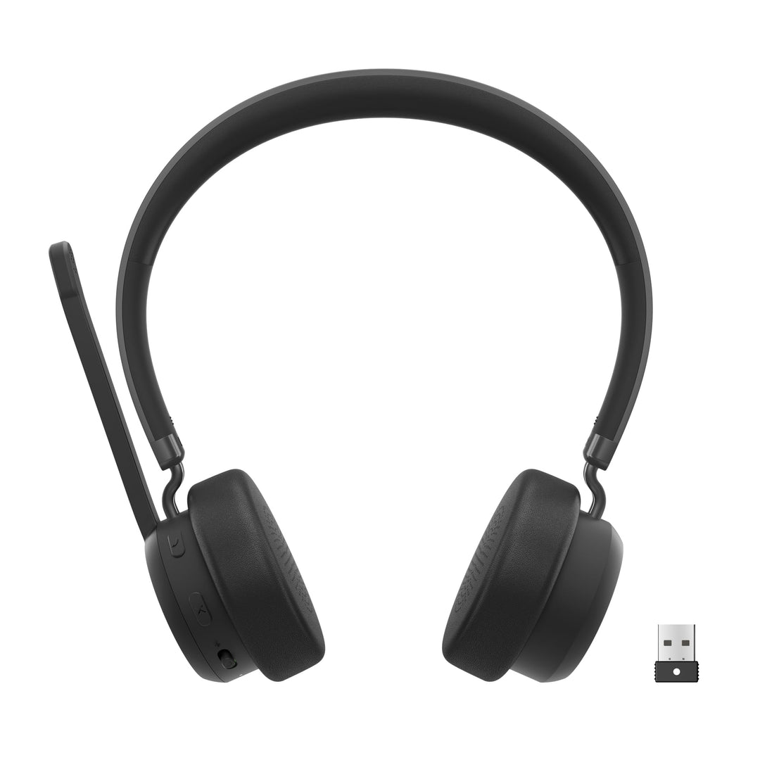 Lenovo - Headset - On-Ear - Bluetooth - kabellos - Adapter USB-A via Bluetooth - Schwarz - Zertifizi