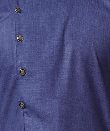 Royal Kurta Angarakha Herren Pyjama-Set aus Baumwolle 53 Marineblau, 53 Marineblau