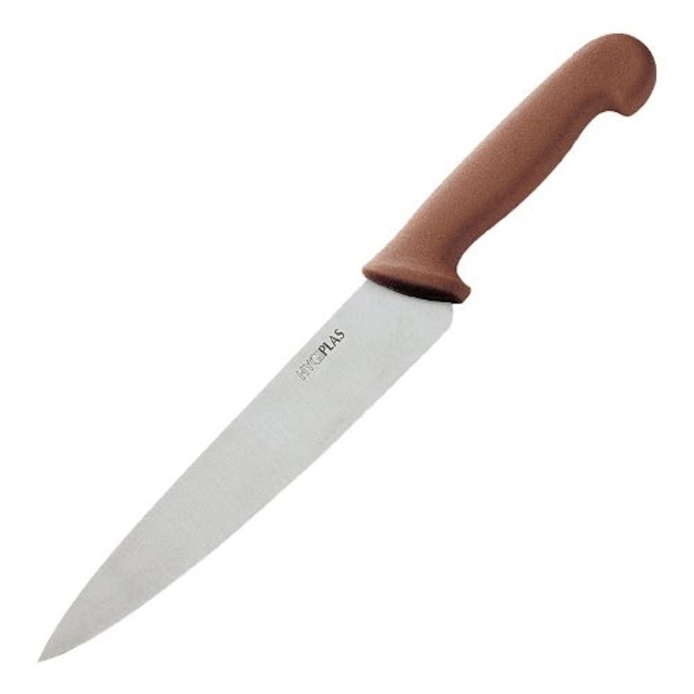 Hygiplas Kochmesser 21,8 cm/8,5 Zoll, Braun, Gewicht: 150 g, Braun für Gemüse, C842 Braun 22 cm, Bra