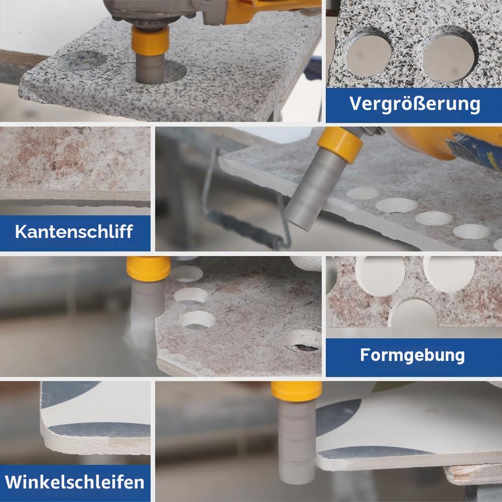 Diamant Fingerfräser Durchmesser,HIGHDRIL 35mm M14 Gewinde Vergrösserung Vorhandener Löcher in Porze