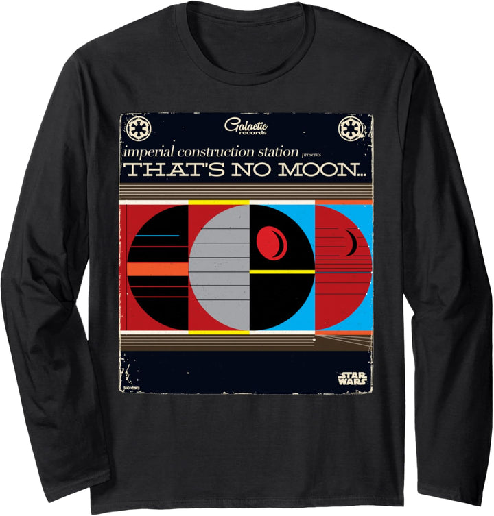 Star Wars Death Star That's No Moon Retro Block Poster Langarmshirt