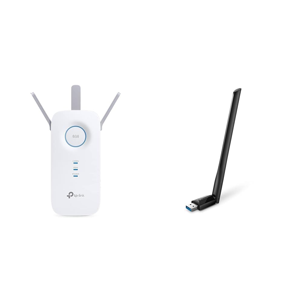 TP-Link RE550 WLAN Verstärker Repeater AC1900 & Archer T3U Plus AC1300 High Gain USB WLAN Stick Adap