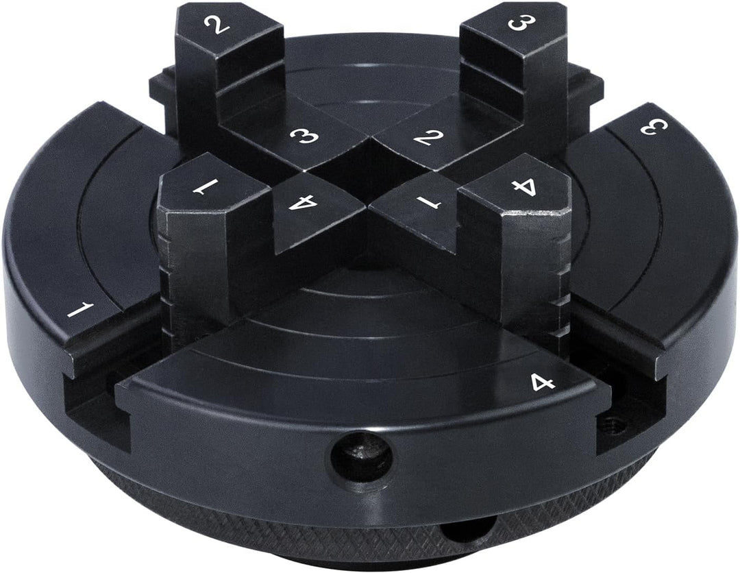 DEEFIINE 100MM Backenfutter Drechselfutte,4-Backen selbstzentrierend Spannfutter Drehfutter Drechsel