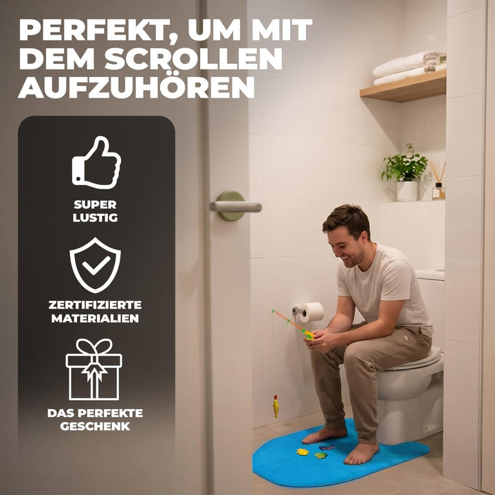 Angel-Toiletten-Set | Komplett-Set | Toiletten-Set | Premium-Qualität | Angelset | 1 Matte | 1 Angel