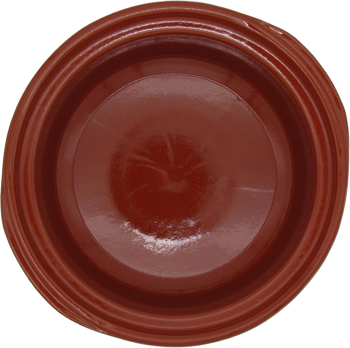 Ton-Cocotte mit Deckel - 3,5 Liter – Glasierter Schmortopf für Ceran, Gas, Ofen &amp; Grill – Mediterran