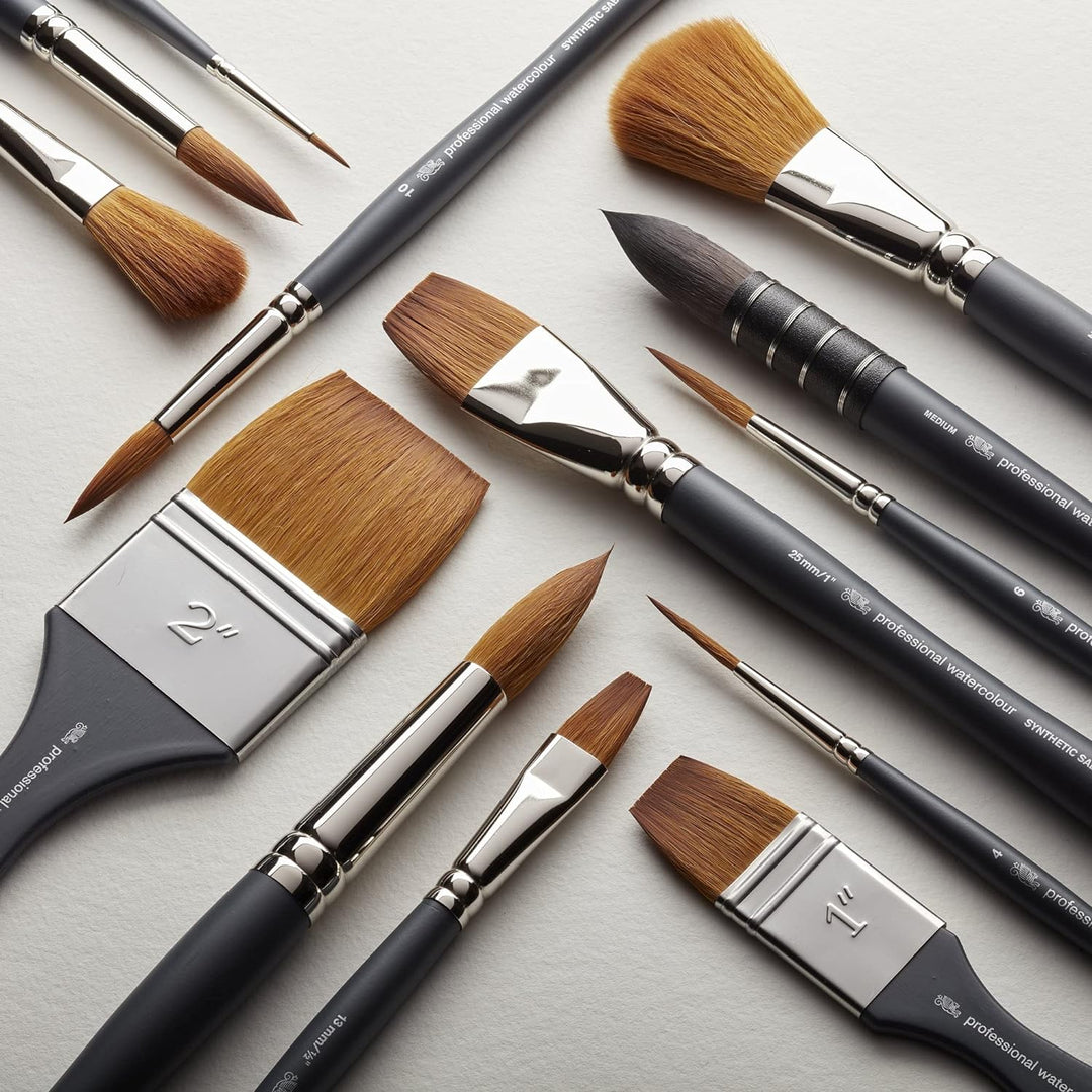 Winsor &amp; Newton 5011619 Professional Aquarellpinsel, Malpinsel für Aquarellfarben mit synthetischen
