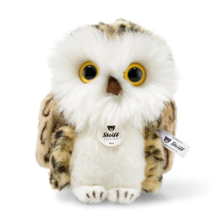 Steiff 045608 12 Wittie Eule, GRAU, 12 cm, 12 cm