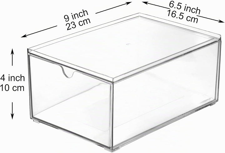 Youngever 2er-Pack Organizer Schubladenbox, 23 cm x 16,5 cm x 10 cm stapelbarer Make-up Organizer, S