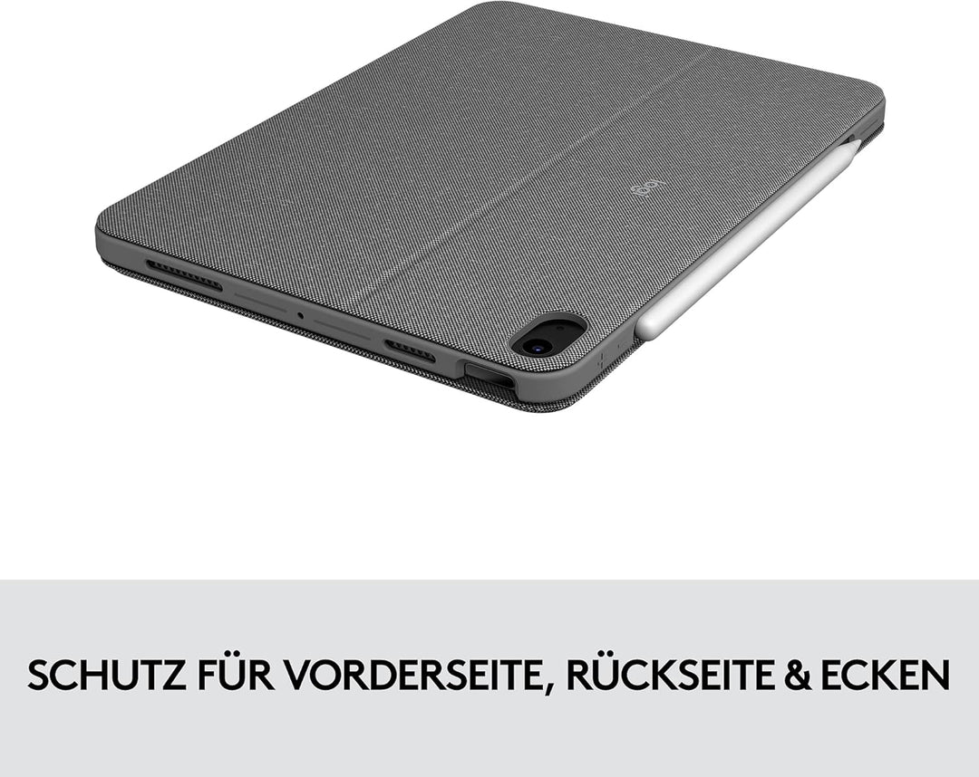 Logitech Combo Touch iPad Air (4. und 5. gen - 2020, 2022) Keyboard Case - Abnehmbare Tastatur mit H