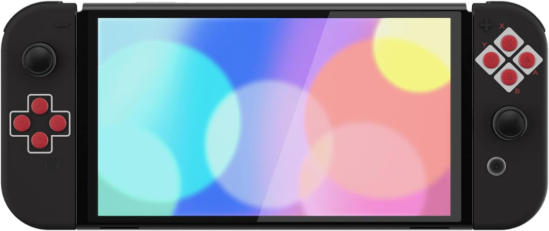 eXtremeRate Full Hülle für Nintendo Switch OLED, DIY-Ersatz Konsole case & Kickstand, NS Joycon Gehä