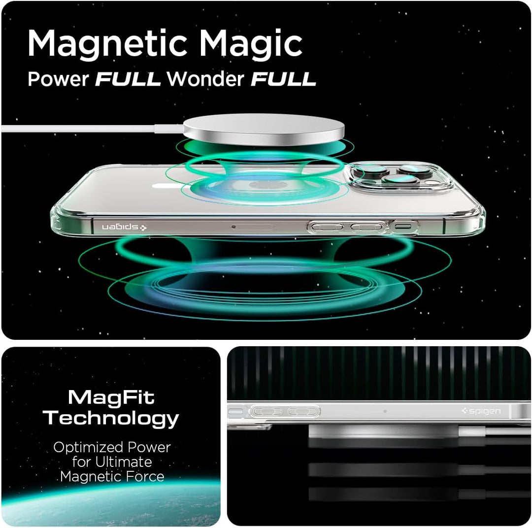 Spigen für iPhone 14 Pro Ultra Hybrid MagFit Hülle [Anti-Yellowing] für MagSafe Magnetisch Case Hand