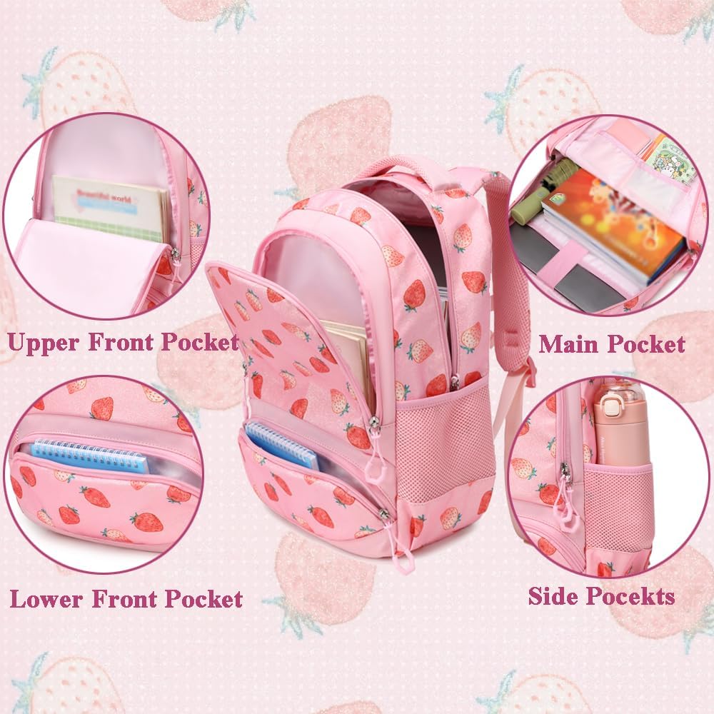 Schulrucksack Kinder Mädchen Grundschule Schultaschen Sets für Mädchen Kinderrucksack Daypack Gross