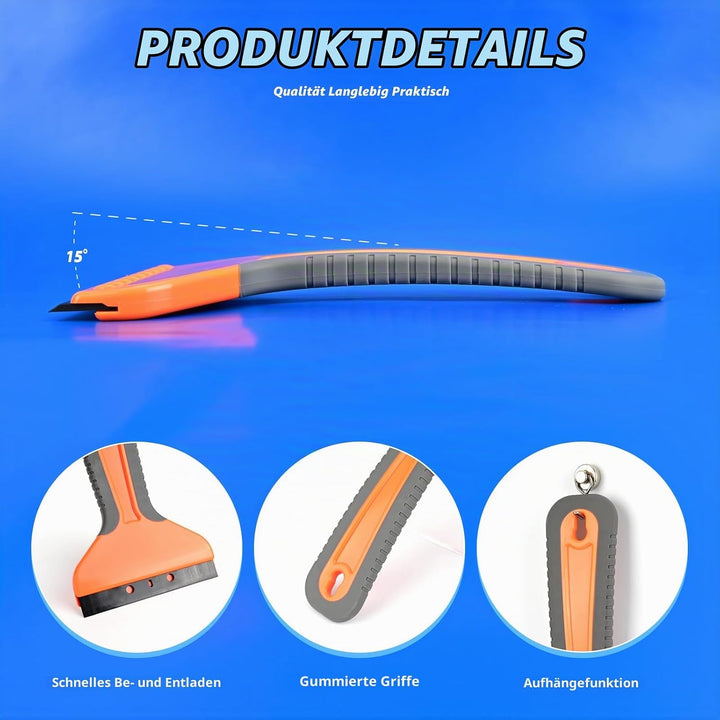 EHDIS Kunststoff Schaber Kit - 2 Schaber mit Grosser Griff und 20 Kunststoff klingen(4inch), Kunstst