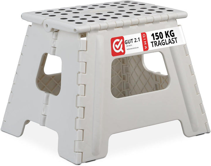 Relaxdays 1 x Klapphocker faltbar, L, tragbar, Reise Tritthocker, universeller Kinder Badhocker, bis