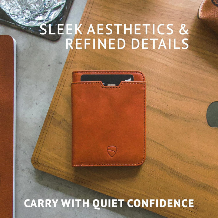 Vaultskin City Geldbörse mit Schutz für RFID Karten – Hochwertiges italienisches Leder – Ultradünne