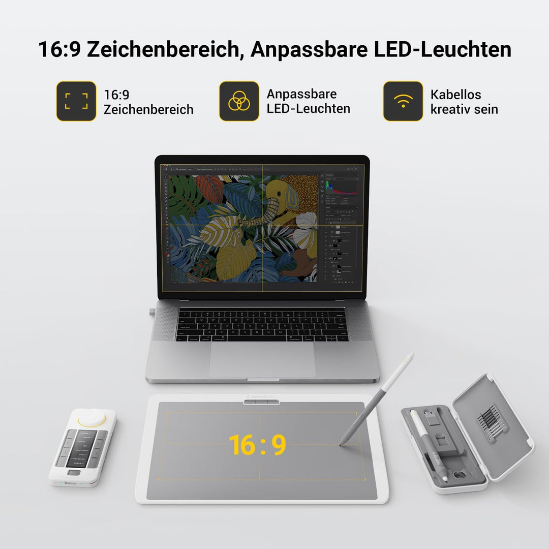 Xencelabs Pen Tablet Medium Bundle SE v2 Professionelles Grafiktablett 12 Zoll für Profi Kreative Ze