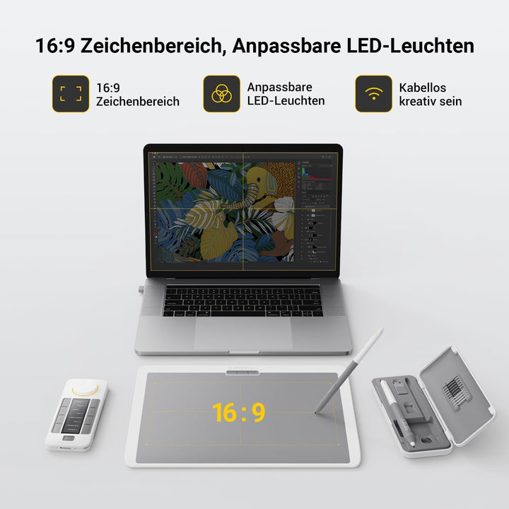 Xencelabs Pen Tablet Medium Bundle SE v2 Professionelles Grafiktablett 12 Zoll für Profi Kreative Ze