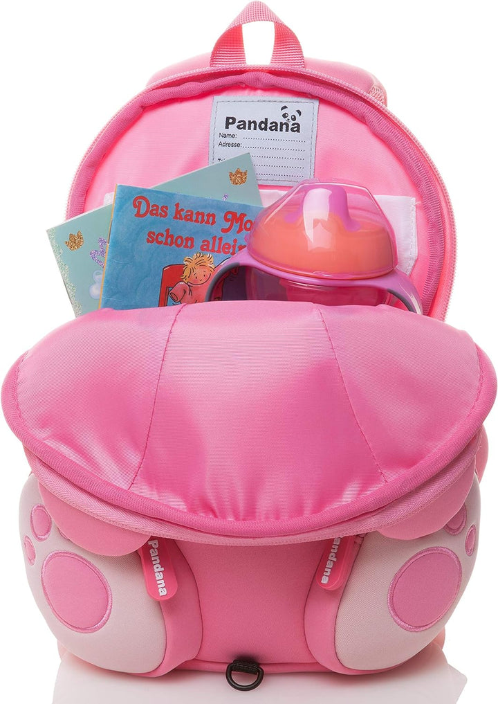 Pandana Kinderrucksack Bella Bär mit Brustgurt für Mädchen im Kindergarten oder Kita ab 2 Jahren, au