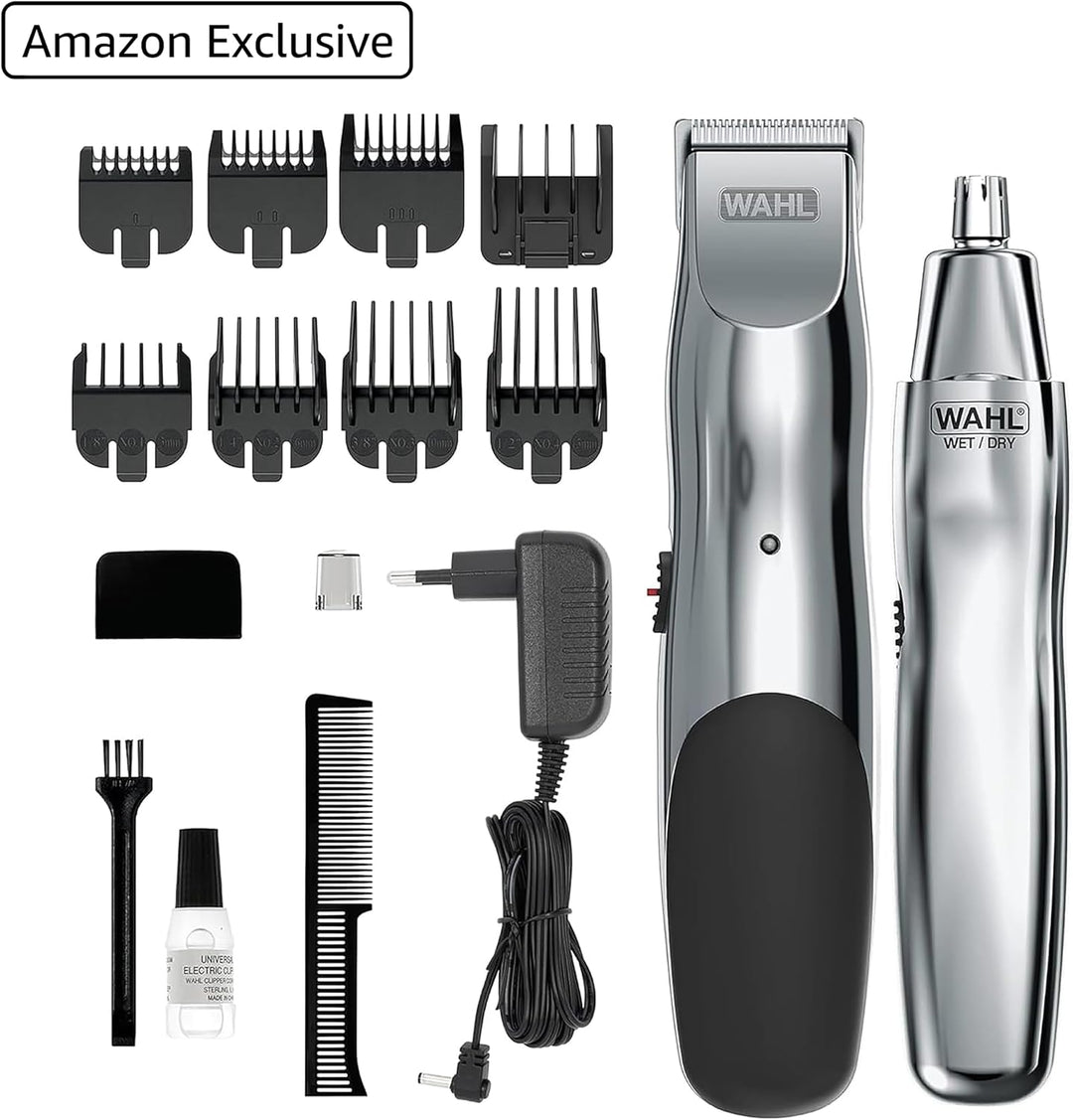 Wahl Groomsman Akku-Bartschneider-Set für Bärte, Nasenhaare, leichtes Detailing und leichte Körperpf
