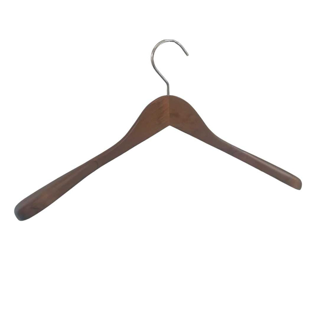 GERSO 25er Set Premium Kleiderbügel Holz 45 cm – Antique-Optik – hochwertige Buchenholz-Bügel – ruts