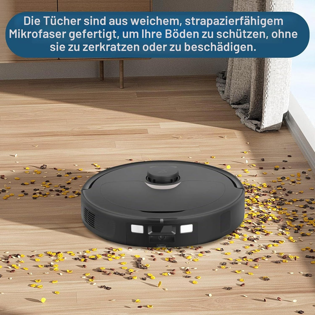 Wischtücher mit Ersatzhalterung für Roborock Qrevo S/Qrevo Master/Qrevo Pro/Qrevo Plus/Qrevo Maxv/Qr