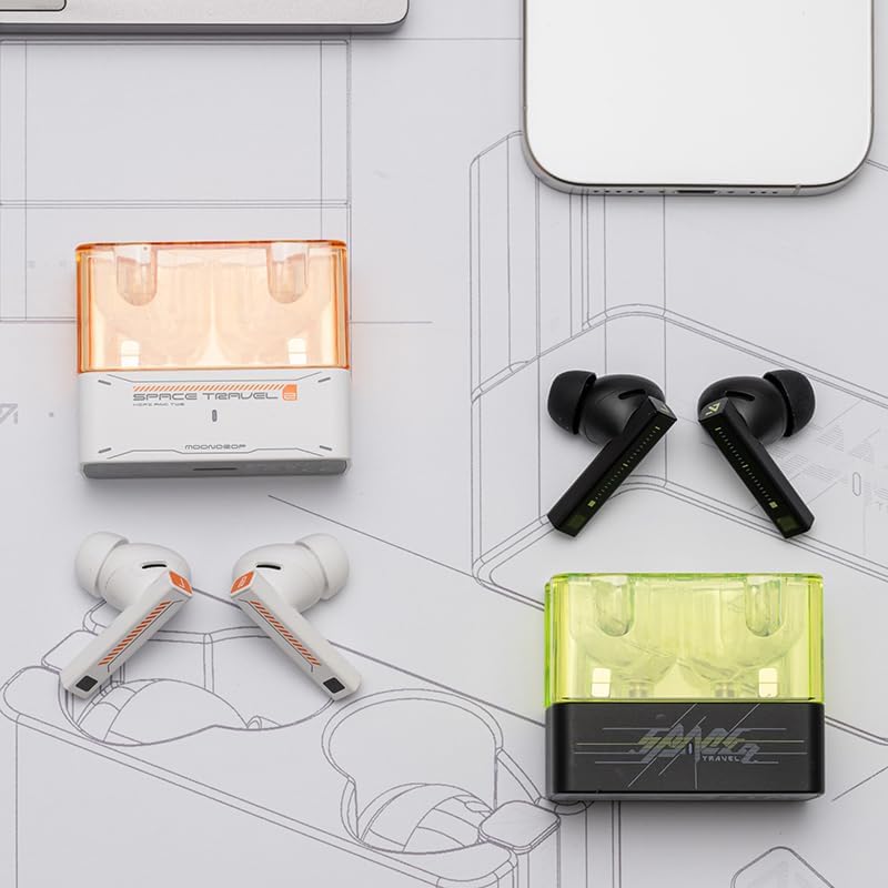 Moondrop Space Travel 2 HiFi Noise Canceling TWS Wiress Earphone Bluetooth 6.0 ANC Low Latency Game