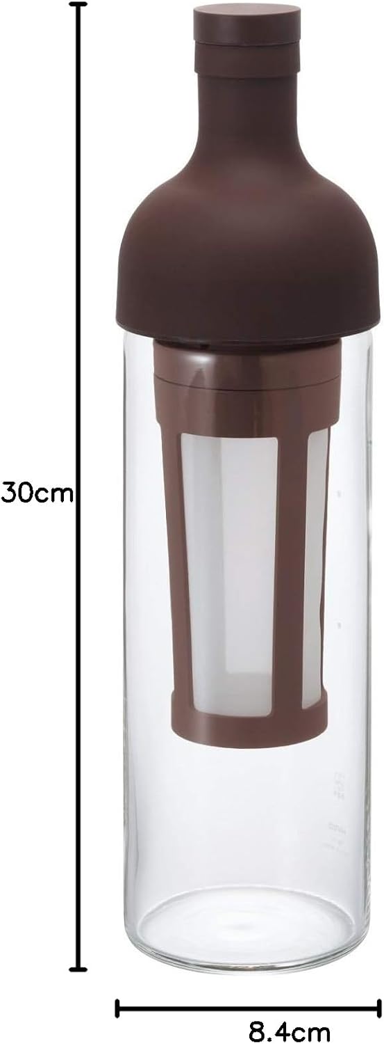 Hario "Filter in Coffee Bottle" Kaffeebereiter für Coldbrew / kaltgebrühten Kaffee (dunkelbraun), 65