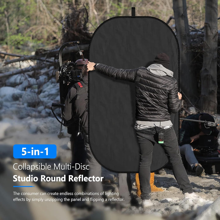 Neewer® 5-in-1-Ovale 120X180cm Faltbare Professionelle Multi-ScheibenLicht-Reflektor mit Durchlässig