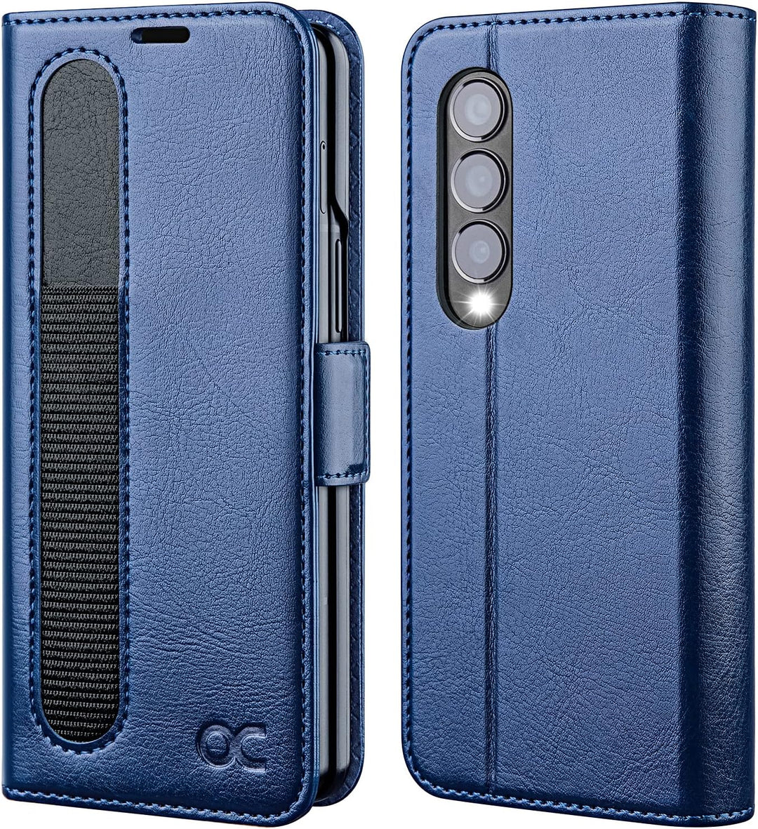 OCASE Hülle Samsung Galaxy Z Fold 4 5G Handyhülle mit [S Pen Halter] [Vorderseite Displayschutz] [Pr