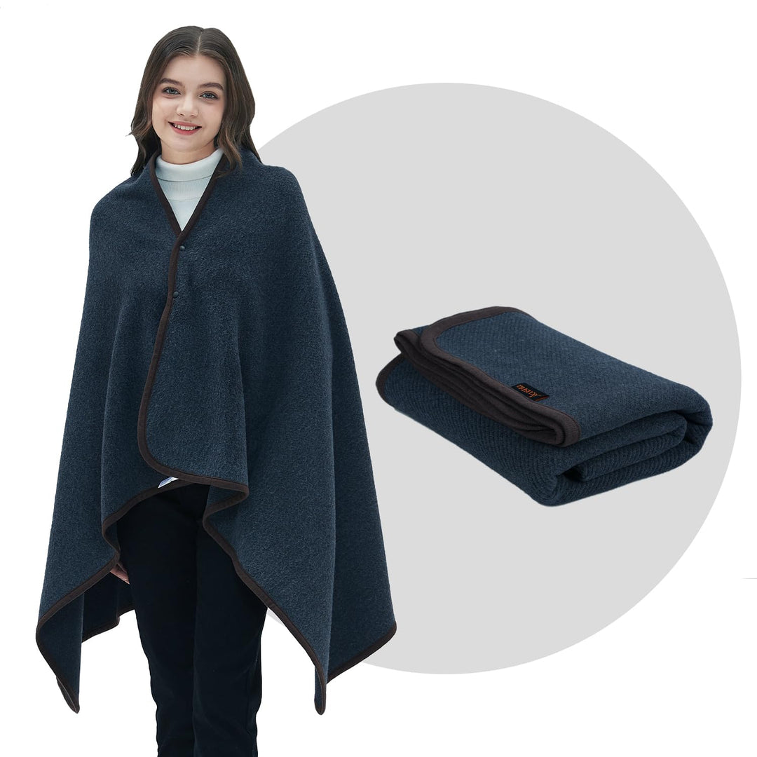 ACUSHLA Tragbare Kuscheldecke MerinoWolle Wolldecke warm Decke TV Decke Kuscheldecke (Wolle) – Gebur