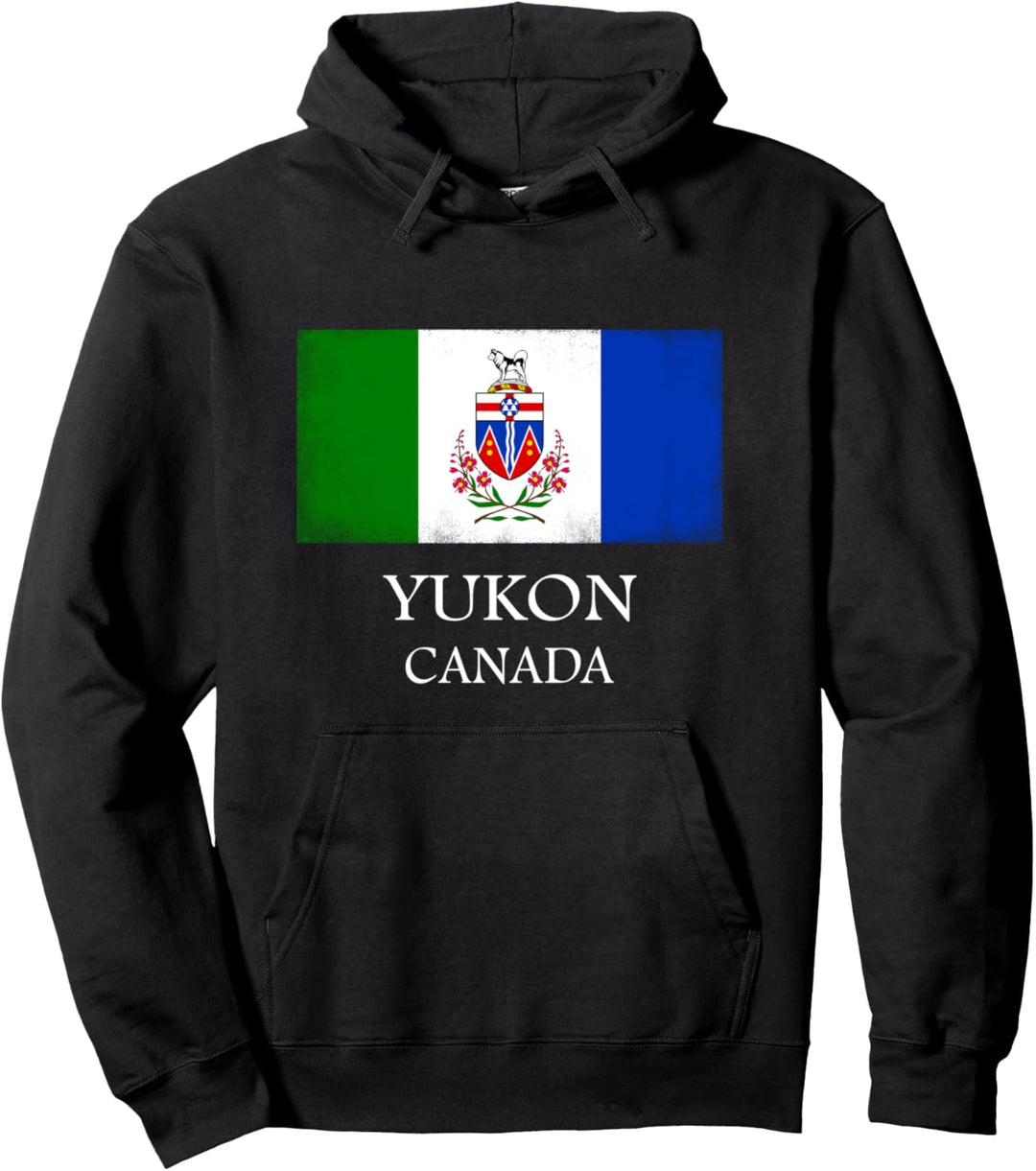 Yukon Kanada Flagge Yukon Territory Vintage Kanada Day Pullover Hoodie