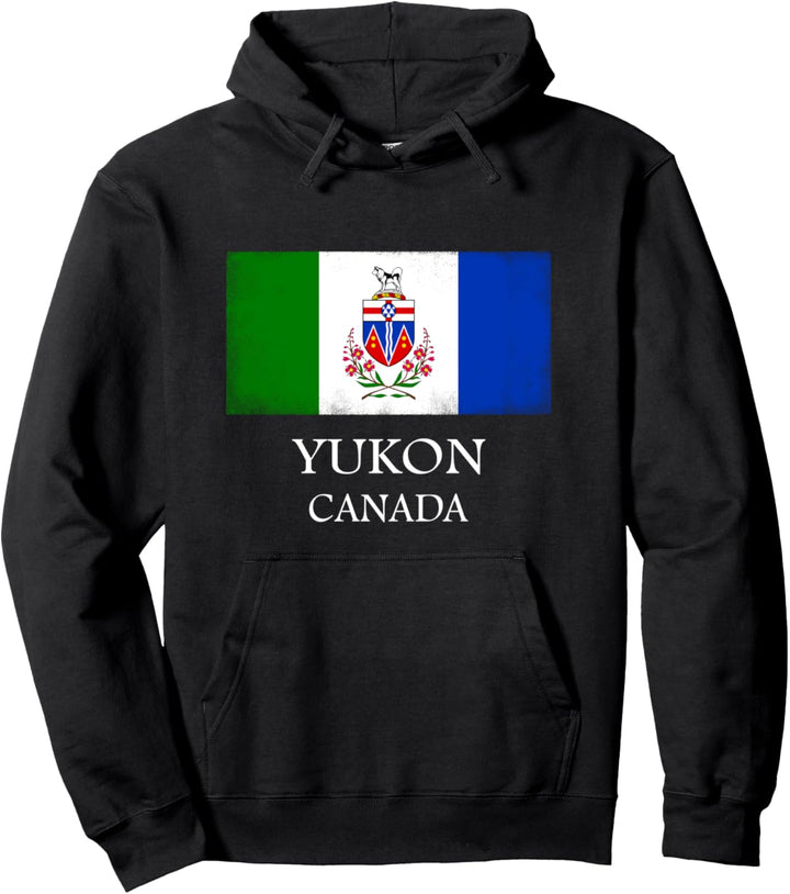 Yukon Kanada Flagge Yukon Territory Vintage Kanada Day Pullover Hoodie