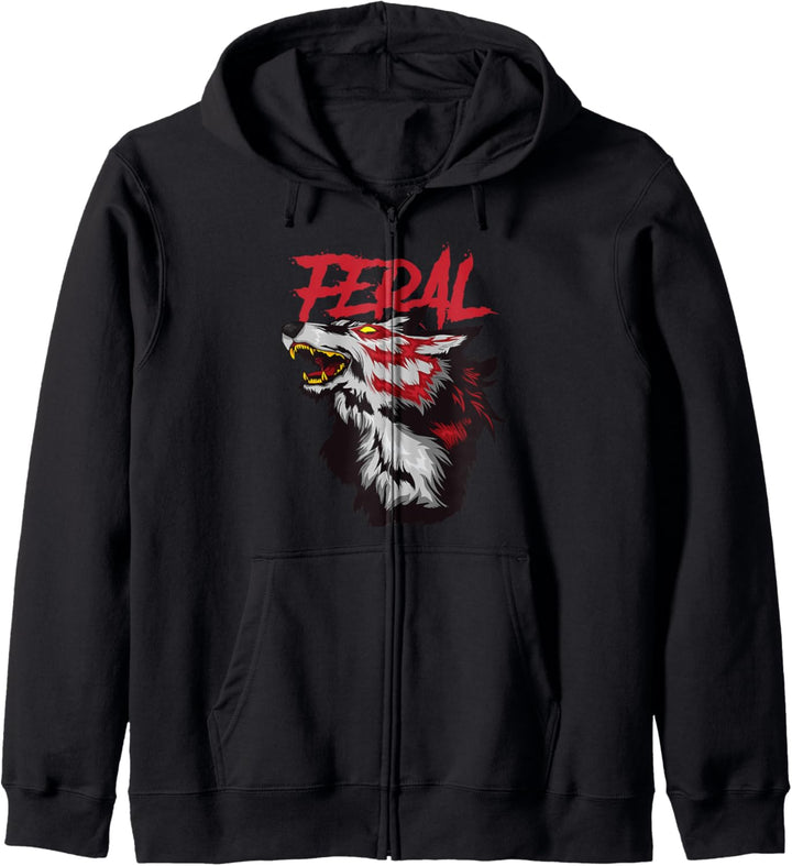 Wilde Wikinger Wolf Geschenk Wölfe Kapuzenjacke