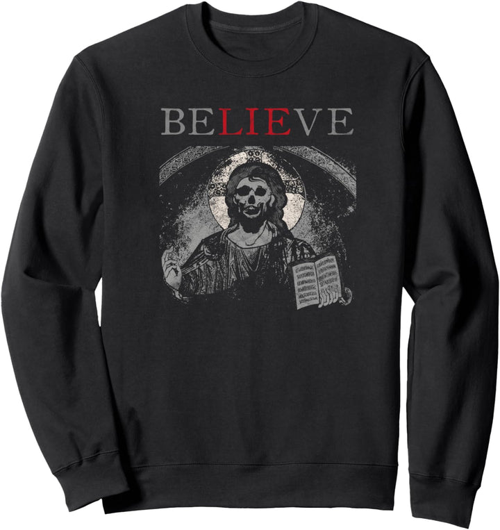 Occult Jesus Lie Baphomet Tarot Card Satanic Devil Satan 666 Sweatshirt