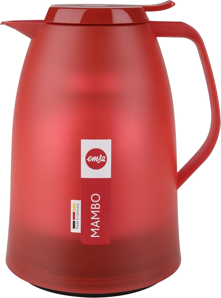 Emsa 514503 Mambo Isolierkanne | 1 Liter | Quick Tip Verschluss | 100% dicht | Hält 12 h heiss /24 h