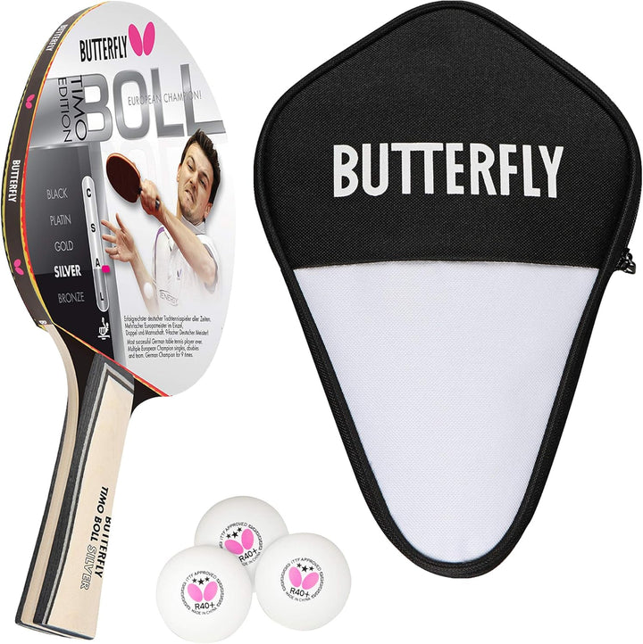 Butterfly® Timo Boll Silver 85015 Tischtennisschläger | Tischtennis Racket TT Bat Hobbyschläger für