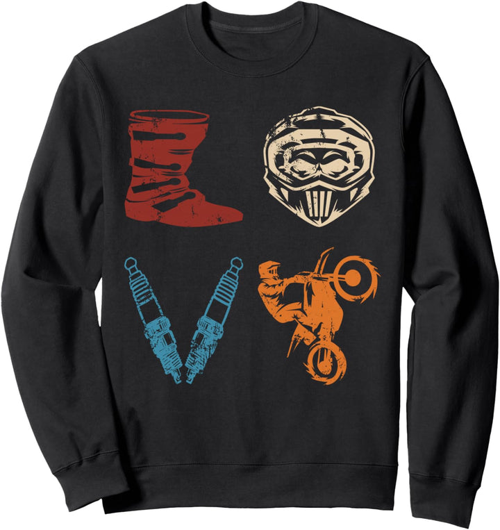 LOVE Dirt Bike Motocross Motorrad Dirtbike Offroad Enduro Sweatshirt