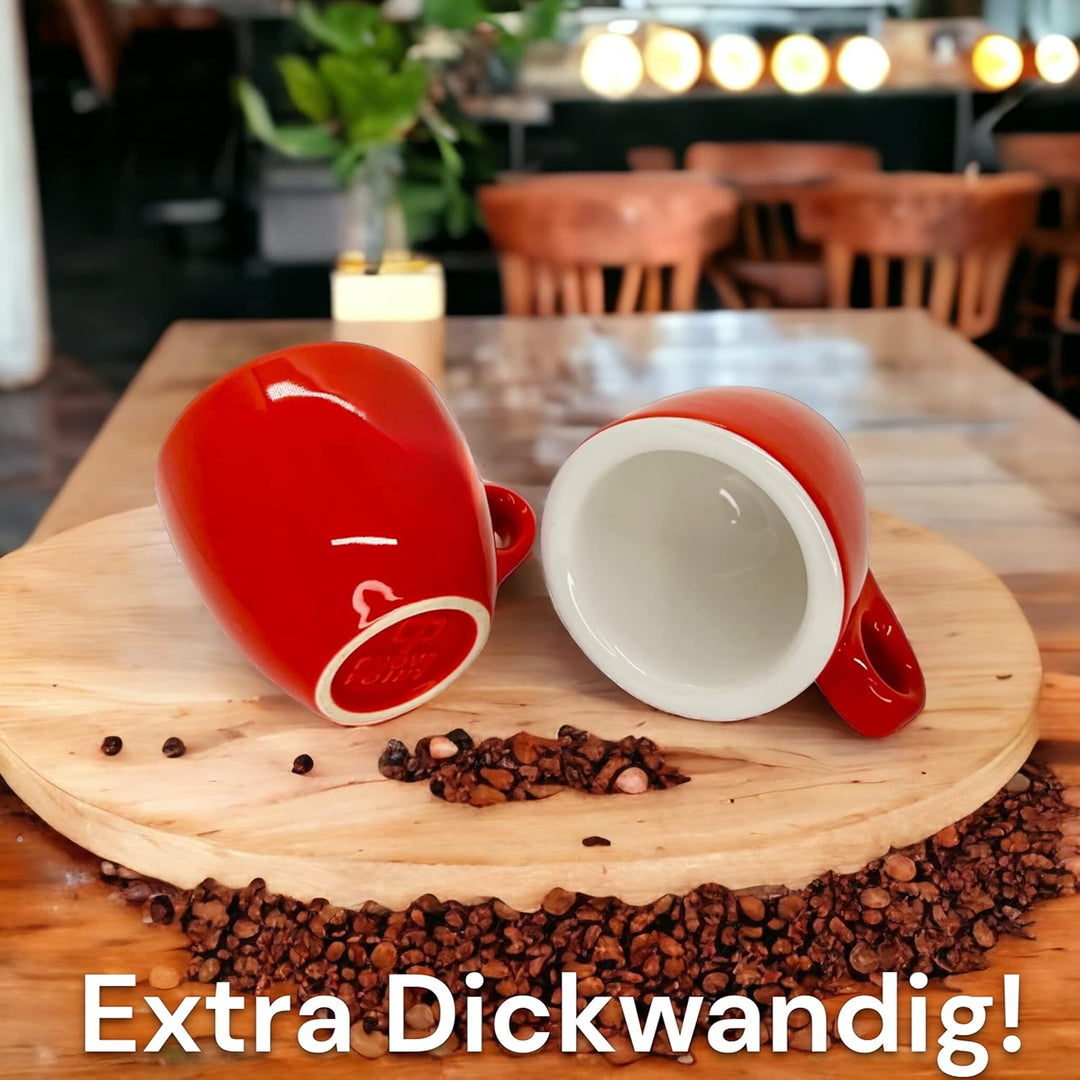 MY Obsession Espressotassen Set, 56 ml – extra dickwandig, italienisches Design, Premium Geschenkver