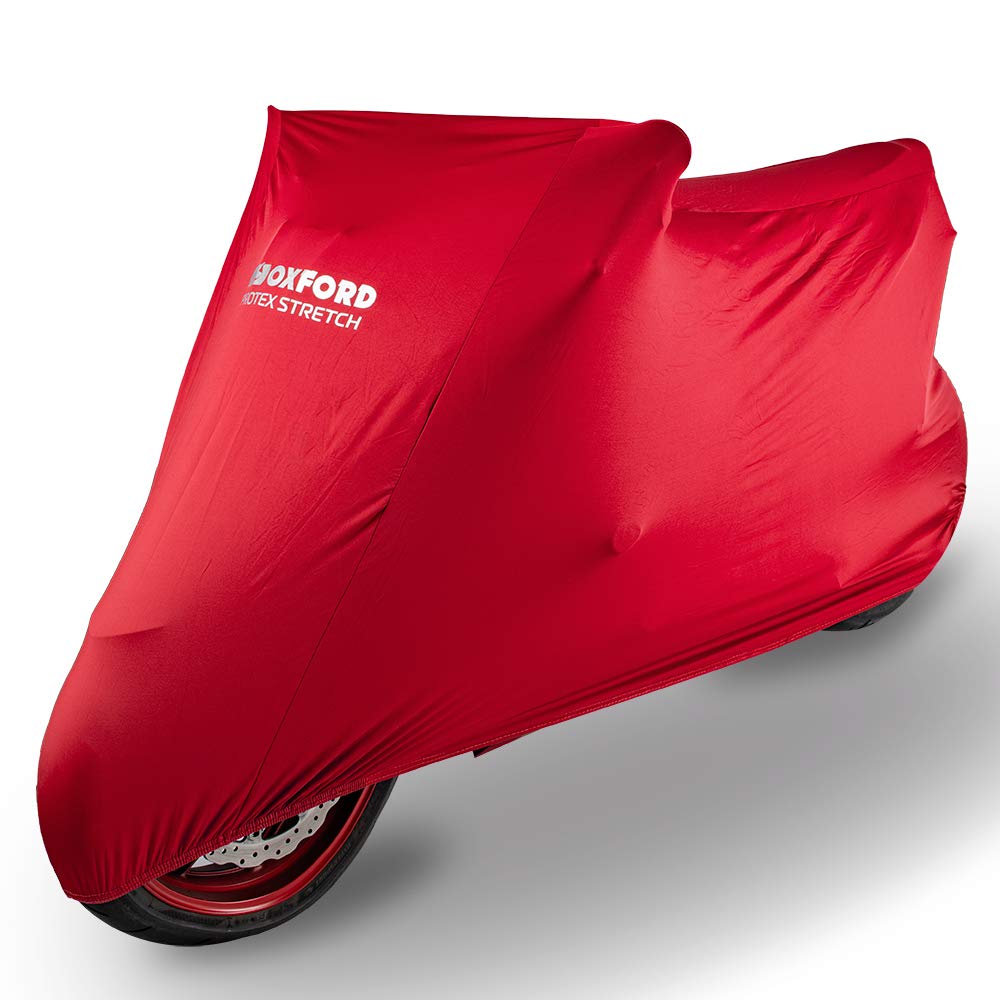 Oxford PROTEX Premium Stretch-Passform Innenraum Motorrad Abdeckung - Rot, XL, CV177 XL rot, XL rot