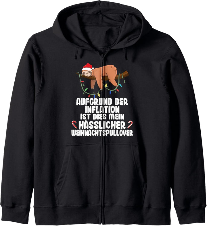 Witzige Hässlicher Weihnachtspullover Lustige Ugly Christmas Kapuzenjacke