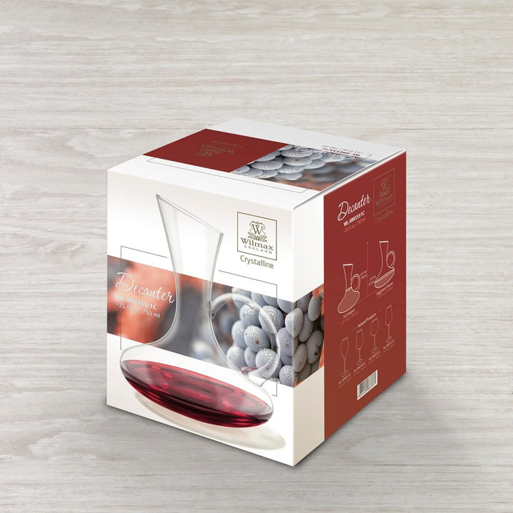 Wilmax Rotwein-Dekanter | 750 ml | Wein-Karaffe aus Glas | Wein-dekantierer | Weinkaraffe | Dekantie