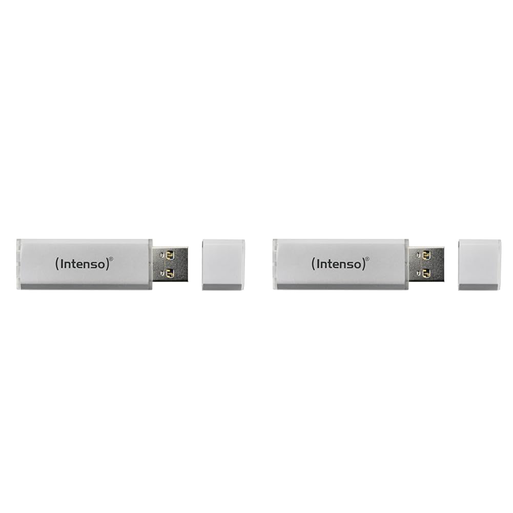 Intenso Ultra Line, 64GB Speicherstick, USB 3.2 Gen 1x1, Silber (Packung mit 2) 64GB - USB 3.2 (Pack